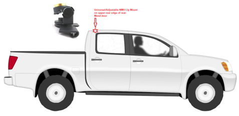 COMPACtenna Pickup Truck Image - Universal-Adaptable NMO Lip Mount Location - Resized smaller