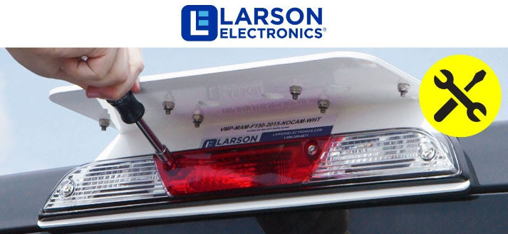 COMPACtenna Installations PICKUP TRUCK - LarsonElectronics.com 3rd Brake Light Plate Mount - PHOTO